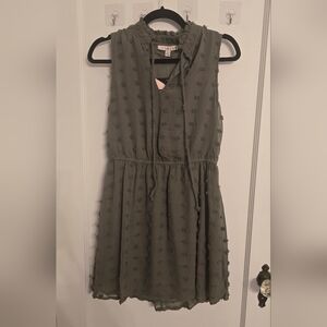 Sleeveless Gray Textured Dress